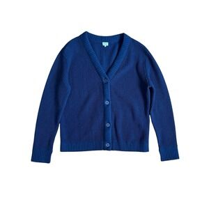 Kule The Raffa Cardigan‎ Sweater Cashmere Wool Blend Navy Blue Size S